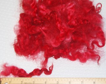 Wool Doll Hair, Cotswold, Locks for Spinning, Felting, Blythe Doll Reroots, Doll Wigs, Shades of Light Russet, Light Irish Red 1 oz.
