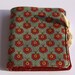 Large Green Floral Primative Needlebook