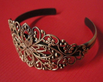 1pc antique bronze filigree bracelet setting-5417