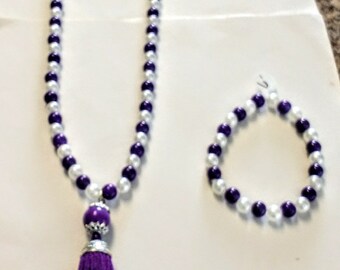 Purple Tassel Necklace ONLY