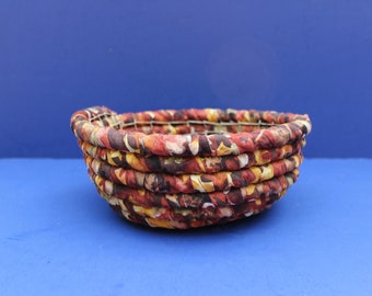 Fabric Coiled Basket/Catch all Basket/Sewing Basket/Trinket Basket/Candy Basket