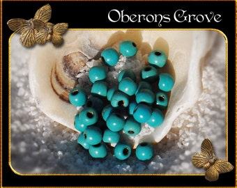 50 turquoise Magnesite Beads 3mm