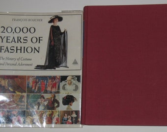 20,000 Years of Fashion by Francois Boucher 1st Ed The History of Costume and Personal Adornment Vtg Book