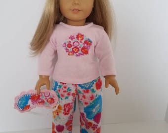 American Girl Doll Pajamas with or without sleep mask.
