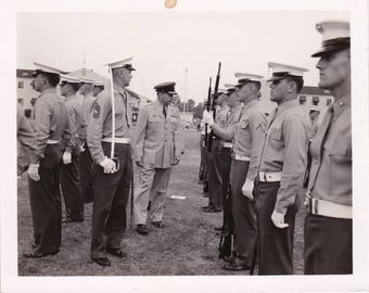 Military Inspection - Original Found Photograph, Photography, Snapshot, Old Photo, Family photos