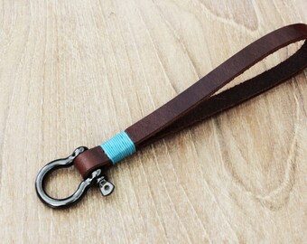 Leather Key Chain Bracelet Keychain Wrist Leather Bracelet Wrist strap Key Holder Leather keyfob (MC-36)