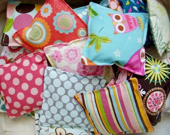 Lavender Sachets - Mixed Prints Set of 6 - Organic Lavendar-filled sachets