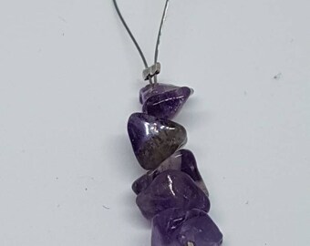 Amethyst chip stitch markers