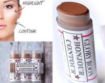 Organic contour stick, makeup, mineral makeup, paraben free, talc free, bath and beauty