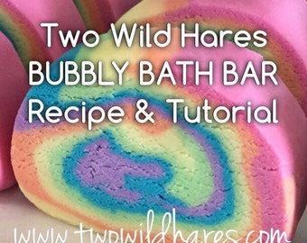 DIY Bubbly Bath Bar / Solid Bubble Bath Recipe Tutorial- FOOLPROOF! Two Wild Hares