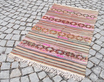 moroccan rug, kilim rug, kilim runner, vintage turkish kilim rug, decorative rugs, 485