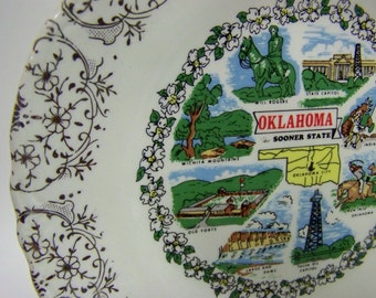 Oklahoma Souvenir Plate Oklahoma State Plate