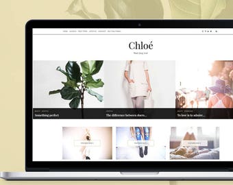 WordPress Blog Theme - Chloe - WordPress Theme - WordPress Template - WordPress Feminine Blog - WordPress Responsive - Fashion - Lifestyle