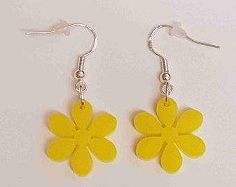 Flower Earrings 6 petals - Acrylic