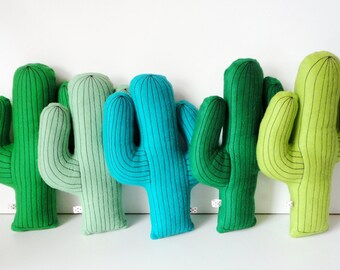 Felt cactus, cactus cushion, cactus plush, tribal nursery, fiesta party cactus gift, adventure nursery, saguaro cactus pillow