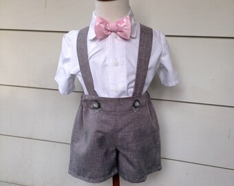 Gray Ring Bearer Outfit in sizes 2T,3T,4T for your special wedding day.