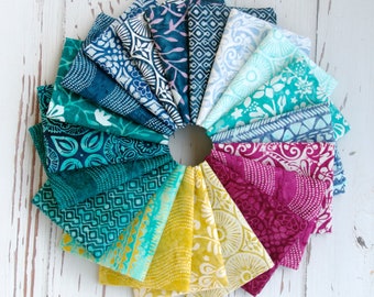 Longitude Batiks - Fat Quarter Bundle by Kate Spain for Moda Fabrics - 20 pieces