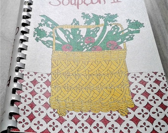 Vintage Spiral Bound Soft Cover Cookbook Of Fine Recipes Soup Can II Junior League Of Chicago
