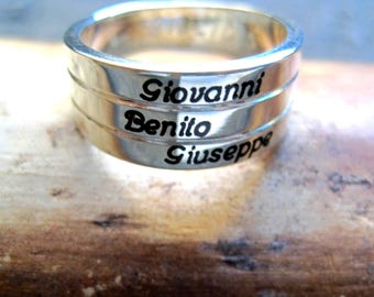 Ring Band Silver Phrase 925