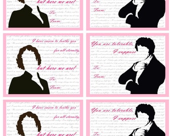Pride and Prejudice Valentines Mr. Darcy and Elizabeth/ Jane Austen