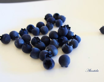 Faux Blueberry Fruit,Fake food Dessert,Fake Blueberry,Kitchen Decor,Blueberry 30 pc