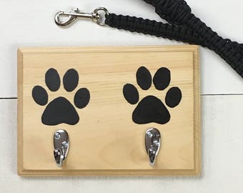 Paw Print Decor | Dog Leash Hanger | Leash Hook | Dog Accessories | Home Decor | Gift for Her | Dog Lover Gift | Dog Storage