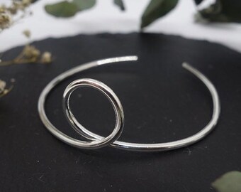 Twist jonc bracelet in ecosilver | hand made | jonc en argent recyclé | fait main