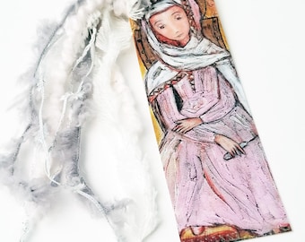 Mater Admirabilis - Laminated Bookmark Handmade - Original Art by FLOR LARIOS
