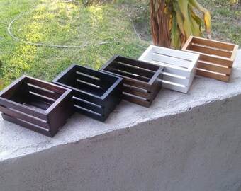 Wedding or Home Decor small Mini Crate 5 inch assorted colors