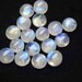Natural 2 pieces Rainbow Moonstones 10x10 mm, 11x11 mm,12x12 mm Round cabochon Loose gemstones Calibrated Semiprecious Gemstone