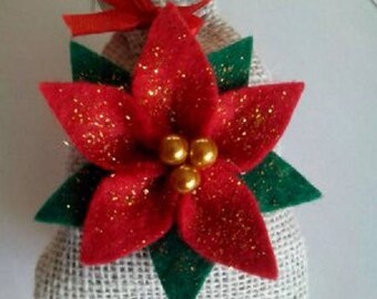 poinsettia scented sachet and dehumidifier