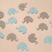 200 Blue and Gray Elephant Confetti Light Blue and Gray Confetti Elephant Confetti Baby Confetti Baby Shower Confetti Blue Die Cut