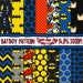 Batman inspired digital paper, seamless pattern - 14pcs 300dpi (paper crafts, card making, scrapbooking)