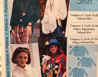Sewing Step-by-Step pattern for tailored shirt - uncut