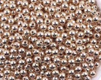 Gold 6mm Spacer Beads 100 count