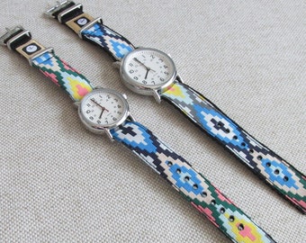 NEW! Southwest Geometric Watch Strap, 16mm or 20mm Watch Band for Timex Weekender Watch, Band Only, Replacement Strap in 2 Widths