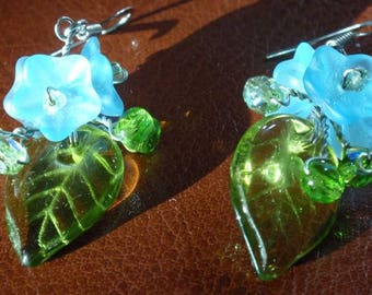 Forget-Me-Not Glass Earrings