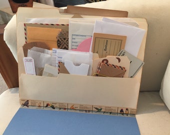 Starter kit supplies for junk journals and altered books