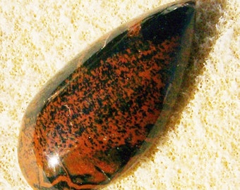 Red Jasper Cabochon - Handmade Red, Black, Exquisite Pattern & Shine by JewelryArtistry - GC529