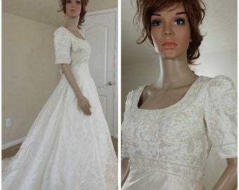 Vintage Silk Bridal Gown by Alfred Angelo