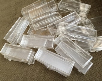 Lot Of 63 Clear Plastic Boxes