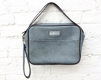 Men's bag, grey vintage luggage, gullivers accessory, retro fashion