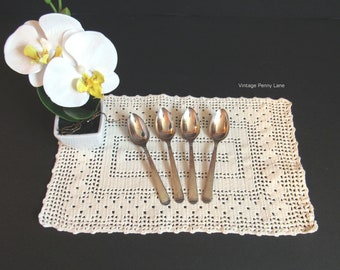 Vintage Tea Spoons, Silver Teaspoons, Silver Plated, Rogers / Oneida