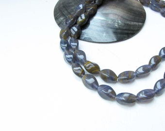Purple Glass Bead Tan Clear Jewelry Necklace Bracelet Jewelry Supply for Handmade Jewelry Supply #114