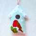 Felt Robin and Bird House pdf Sewing Pattern
