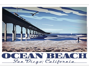 Ocean Beach, San Diego, California Poster