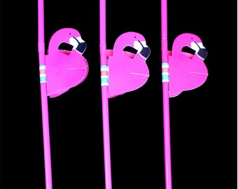 Pink Flamingos Party Paper Drinking Straws