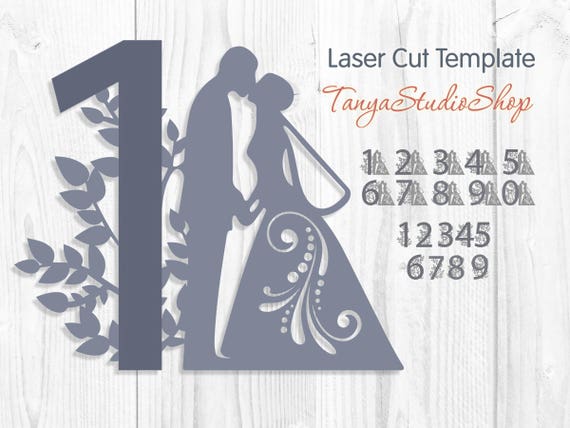 Download Table numbers SVG DXF ai CRD eps Laser Paper Cut