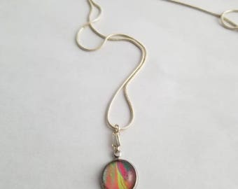 Abstract pendant hand paints.