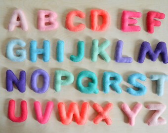 Felt alphabet_learning alphabet_educational game_preschool alphabet_felt letters_Colorful magnet alphabet_Educational Toy_preschool game